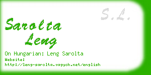 sarolta leng business card